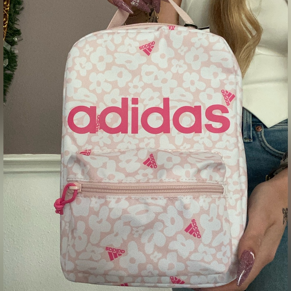 Adidas Light Pink Floral Insulated Lunch Box